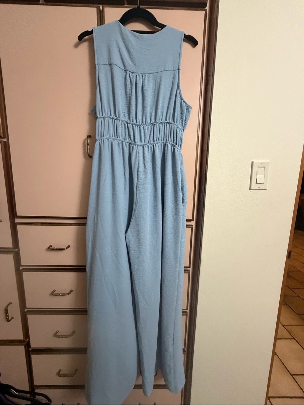 Monteau Light Blue Sleeveless women One-Piece Jumpsuit